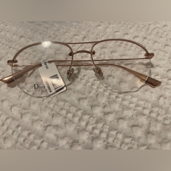 New Dior Aviator Style Gold Frame Eyeglasses Ret. $460 - Picture 8 of 16